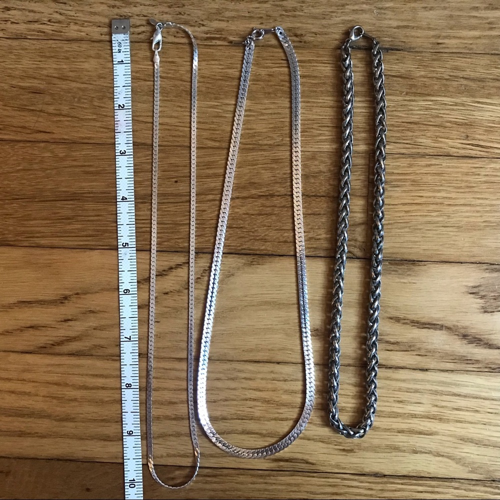 3 silver chains